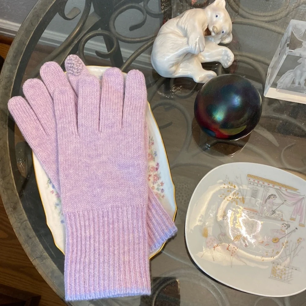 ZELLA NWOT 100% Cashmere Gloves in Sweet Lilac ~ Never Worn